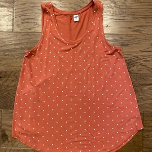 Fun tank f/Old Navy! Pink/White polka dots